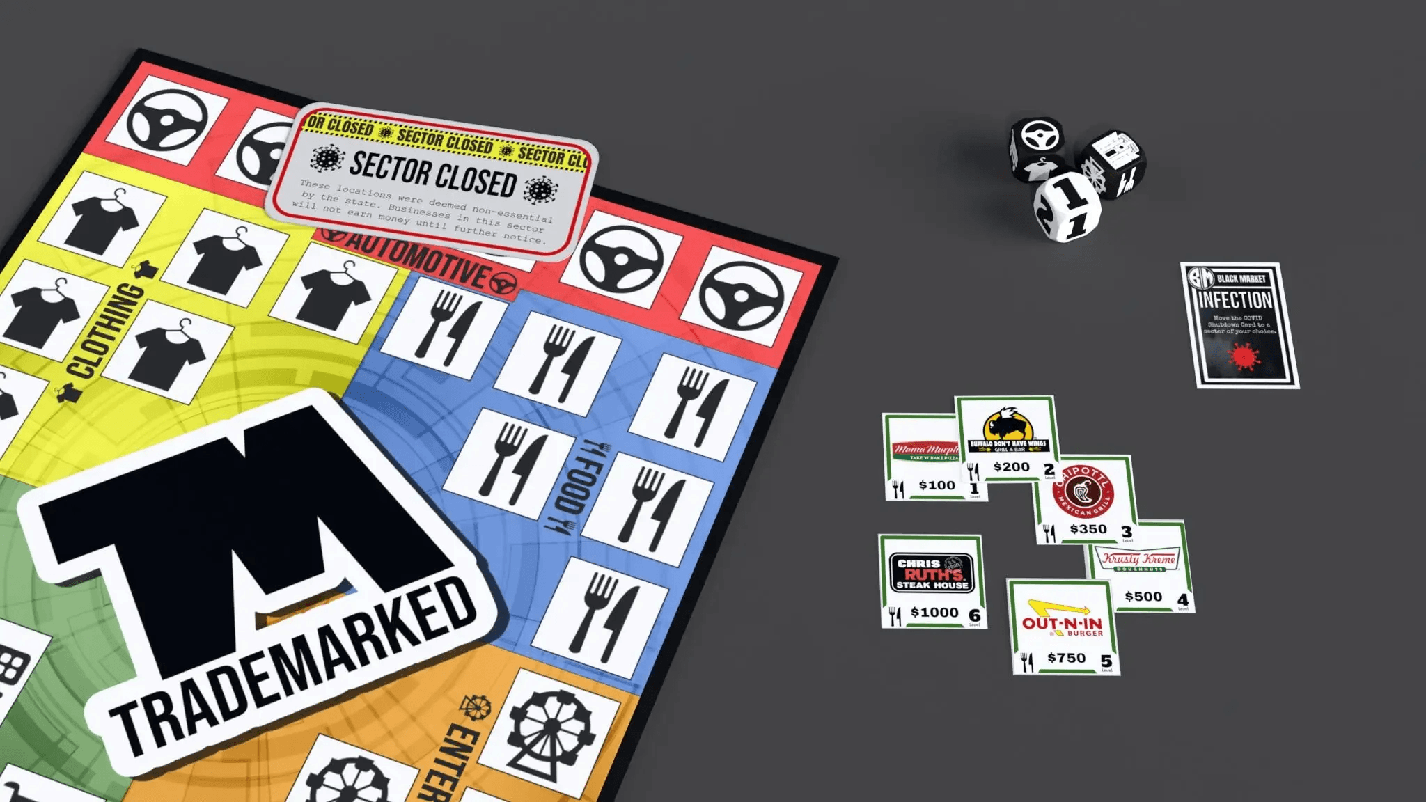Trademarked board game components